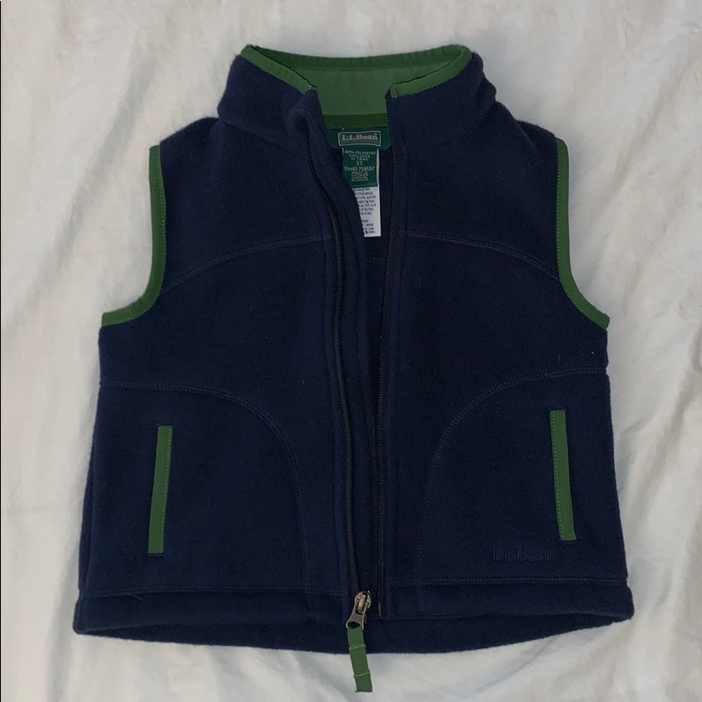 LL Bean fleece zip up vest